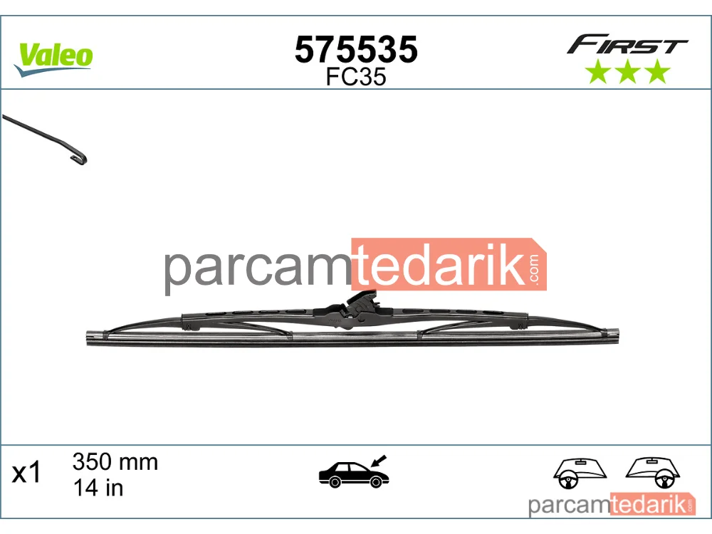 Silecek Süpürgesi (350 mm) — Porsche 911, BMW 5 Touring, Seat Ibiza II - 575535